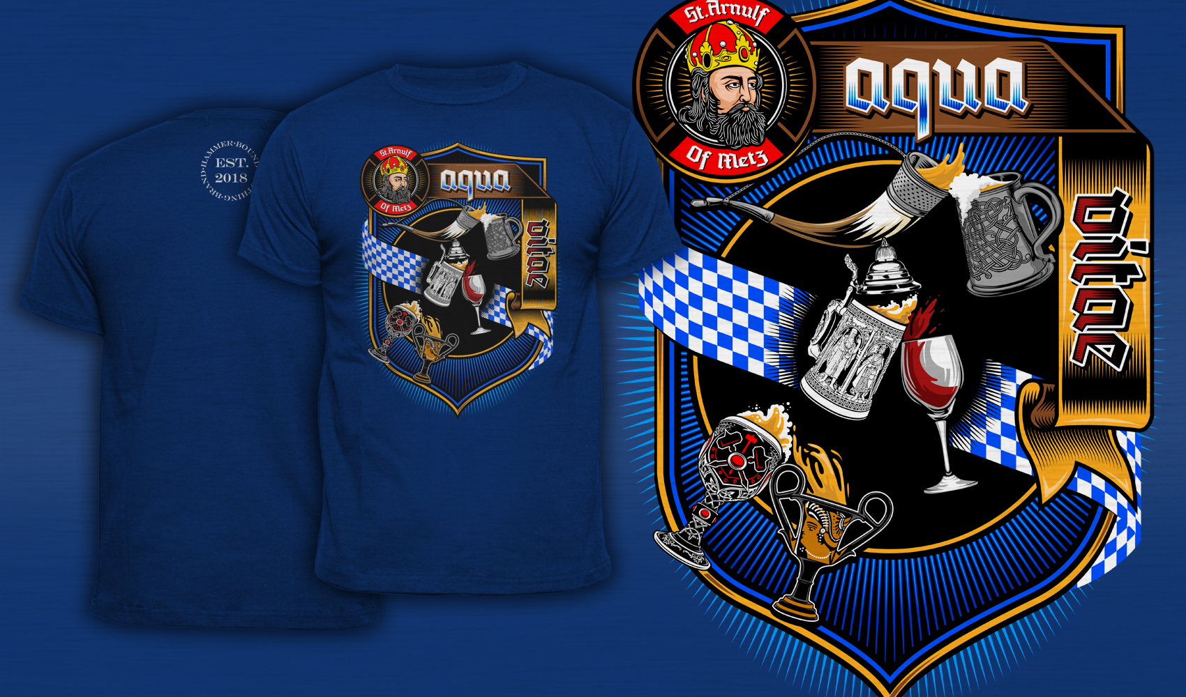 Aqua Vitae - Men's T-Shirt Blue